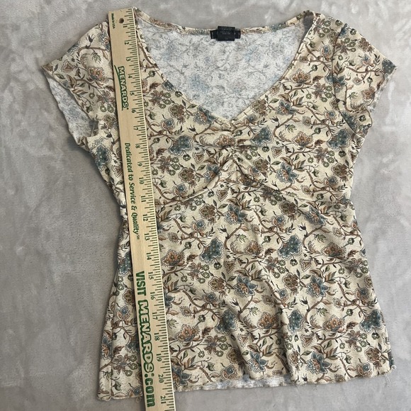 Vintage Babydoll Fairy Top Juniors Large Sheer Floral Y2K Cottage Coquette - Picture 9 of 12